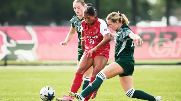 The Ball State soccer team competes against Eastern Michigan University at the Briner Sports Complex at Ball State University in Muncie, Indiana on Oct 1, 2026 at Ball State University. Photo by Bobby Ellis/Ball State University.
