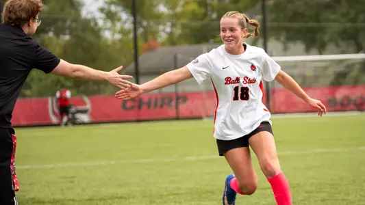 The Ball State soccer team competes against Bowling Green University at Briner Sports Complex in Muncie, Indiana on October 10, 2026. Photo by Bobby Ellis/Ball State University