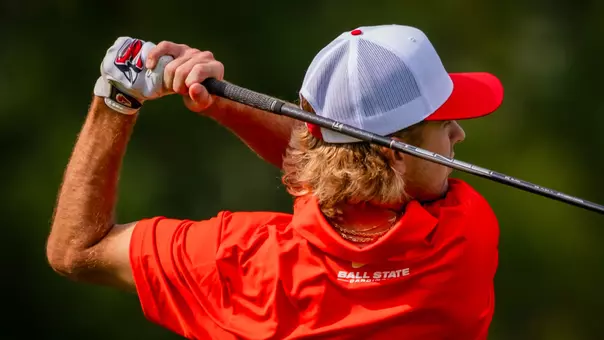 Avery Mahoney MC-78850 Earl Yestingsmeir Invite Ball State Golf on Sep. 21, 2025 at Delaware Country Club. Photo by Samantha Blankenship/Ball State University.