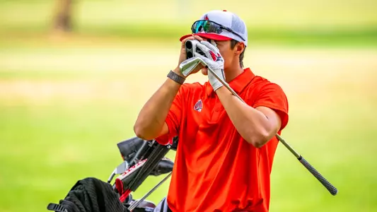 Aidan Gutierrez MC-78850 Earl Yestingsmeir Invite Ball State Golf on Sep. 21, 2025 at Delaware Country Club. Photo by Samantha Blankenship/Ball State University.