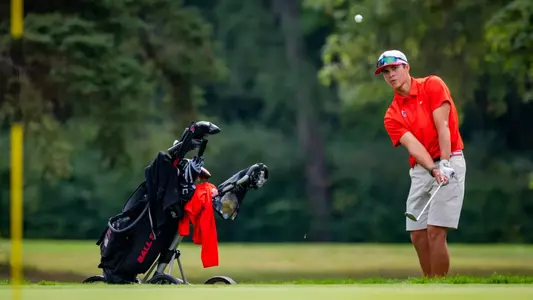 Aidan Gutierrez MC-78850 Earl Yestingsmeir Invite Ball State Golf on Sep. 21, 2025 at Delaware Country Club. Photo by Samantha Blankenship/Ball State University.