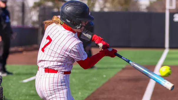 Maia Pietrzak delivers one of her three hits versus Akron