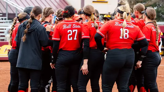 Softball Team Huddle at Central Michigan