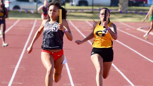 Ball State outraces Grambling in the 4x100 relay at the TCU Alumni Invite