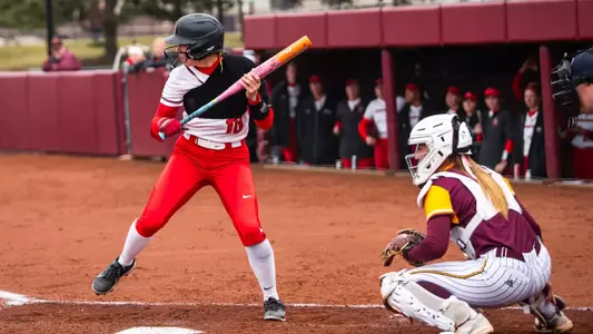 Paige Kelley, Ball State softball game action; at Central Michigan, Game 1 on March 21, 2026