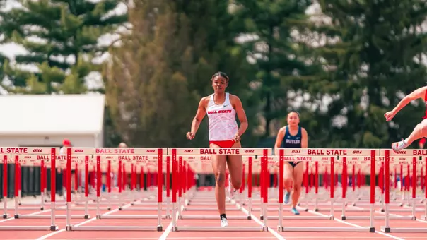 Phaelin Jones hurdles