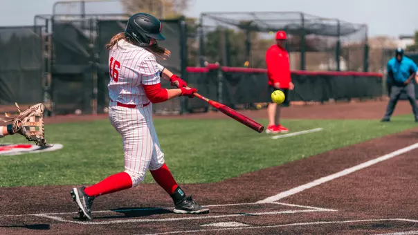 Addison Zimpleman smashes a two-run single to left-center field Sunday vs. Western Michigan