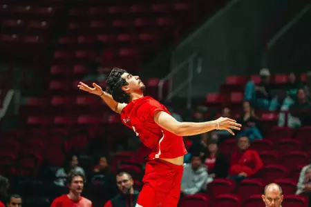 Lucas Machado jumps for an attack attempt versus NKU 4/18/26