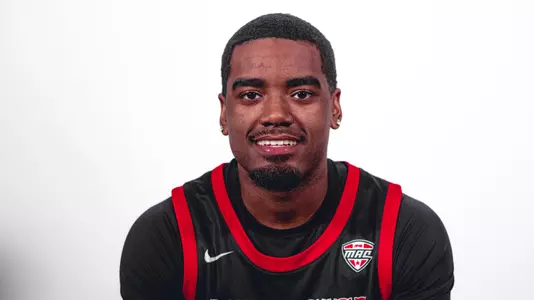 Jazz Henderson in a black Ball State basketball jersey