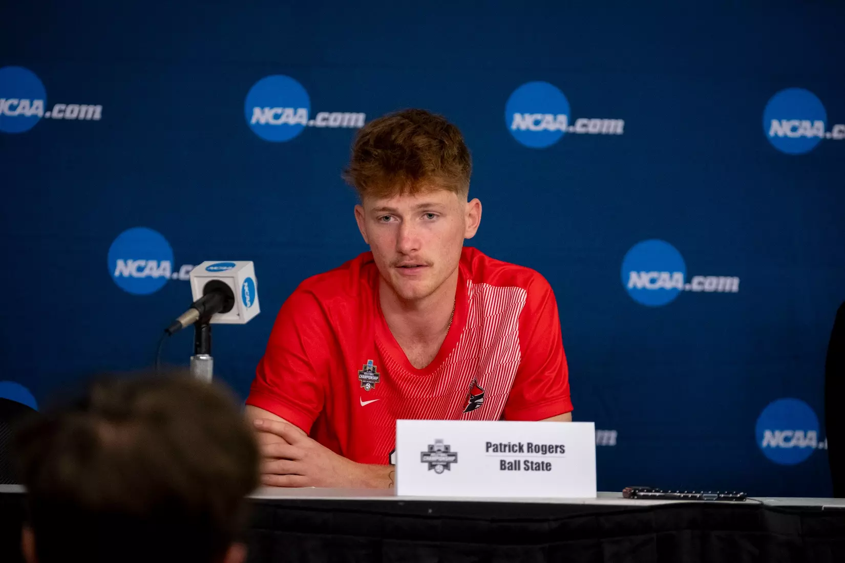 The Ball State men's volleyball team competes against the University of California Irvine in the NCAA Semi-Final at the Pauley Pavilion in Los Angeles, California on May 9, 2026 at Pauley Pavilion. Photo by Bobby Ellis/Ball State University.