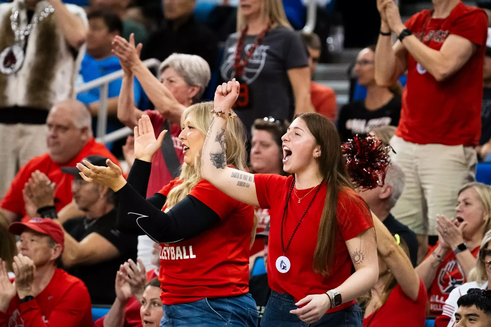 The Ball State men's volleyball team competes against the University of California Irvine in the NCAA Semi-Final at the Pauley Pavilion in Los Angeles, California on May 9, 2026 at Pauley Pavilion. Photo by Bobby Ellis/Ball State University.