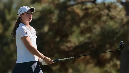 An action shot of Ashley Kirkland from her freshman season at Xavier. She transferred to Ball State for the 2026-27 season.