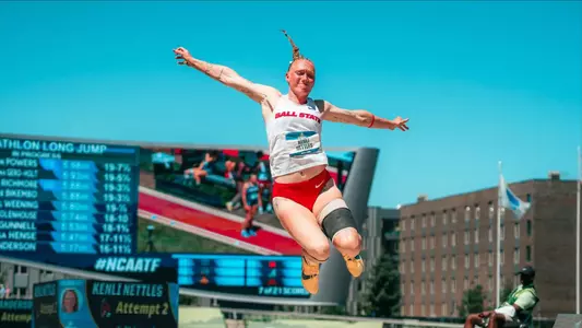 Ball State's Kenli Nettles performs on Day 2 of the 2026 NCAA Heptathlon Finals