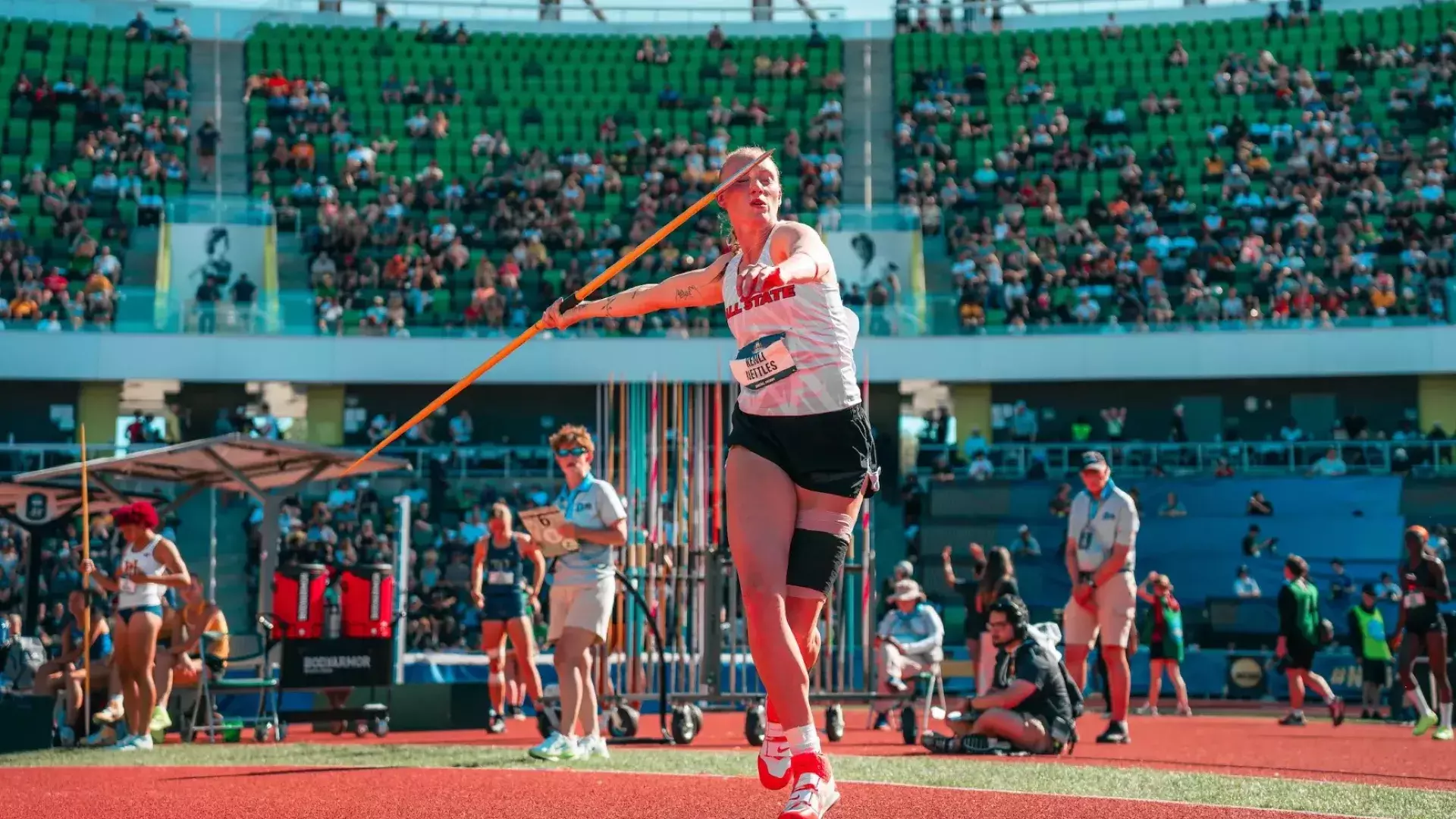 Ball State's Kenli Nettles performs on Day 2 of the 2026 NCAA Heptathlon Finals