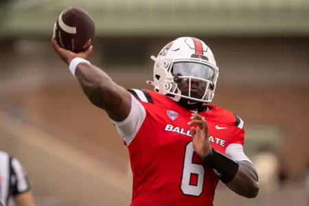 Keldric Luster pass attempt versus Stony Brook 9/12/2026