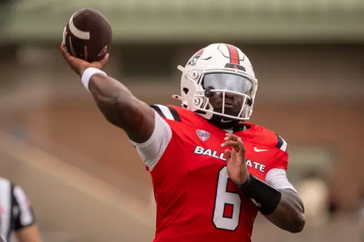 Keldric Luster pass attempt versus Stony Brook 9/12/2026