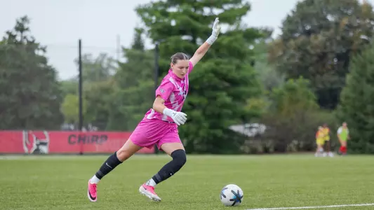 Kate Pallante gets ready to kick the ball
