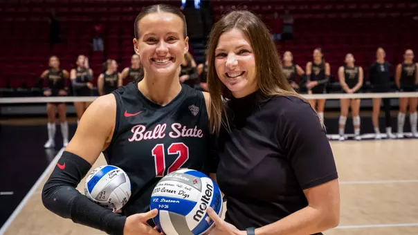 Ball State honors Sophie Ledbetter for her 1,000th career digs