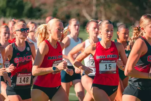 Emily Decker and Kaitlyn Kauppila lead the Cardinals at the start of the 2026 George Dales Invite