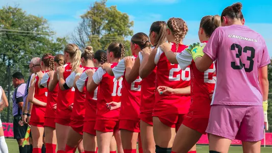The Ball State soccer team prepares for a game against Miami