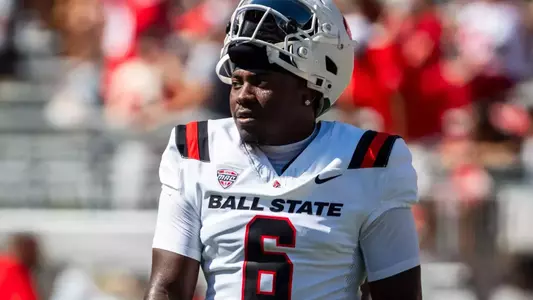The Ball State Cardinals football team competes against the Ohio State University Buckeyes at Ohio Stadium in Columbus, Ohio on September 05, 2026. Photo by Bobby Ellis/Ball State University