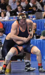 Bucknell's Rendos One Win from All-America, Four Others Alive in Consolation Brackets at NCAA Wrestling Championships