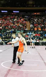 Lyster, Lear Post Victories in Bucknell Wrestling's 34-9 Loss to No. 5 Iowa at Madison Square Garden