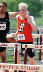 Bison Men's Track's Arent Breaks Own Hurdle Record in Colonial Relays Finale