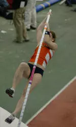 Bison Women's Track and Field in Third Place After Day One of ECAC Championships