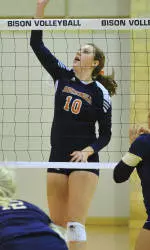 Bison Volleyball Ends First Round of League Play with 3-0 Loss to Navy