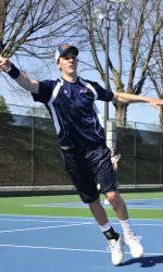 Bucknell Men's Tennis Sweeps Doubles vs. Bloomsburg, But Stopped by Lightning