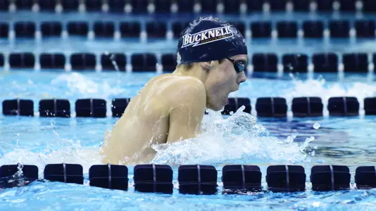 Nicholson Wins Three Events and Posts Pool Record in Men's Swimming & Diving's 179-119 Win at Lehigh