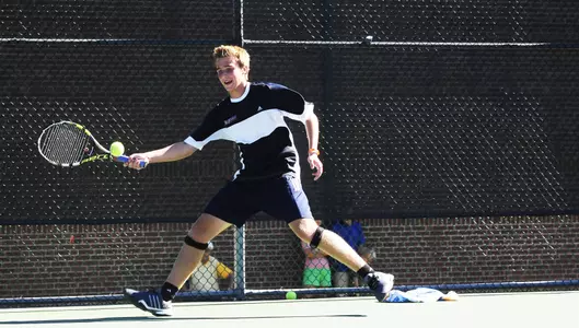 Canibe Leads Men's Tennis to Win Over George Mason on Senior Day