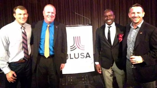 Dan Wirnsberger Attends Leadership Event Honoring Former Bison Gbenga Akinnagbe