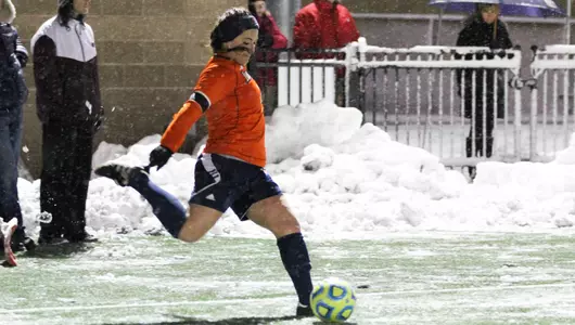 Women's Soccer Falls 2-1 in Snowstorm at Colgate in PL Semifinals