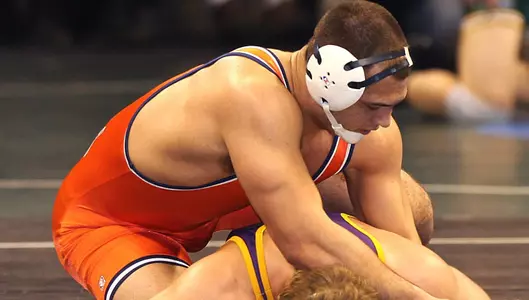 Pin by Stolfi Propels Orange to 18-16 Victory Over Blue in Wrestling's Intrasquad Match