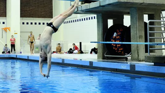 Men's Swimming and Diving in Seventh After Day One of ECAC Championships