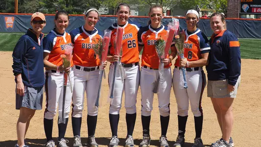 Softball Clinches Second Seed in PL Tournament with Doubleheader Sweep of Boston