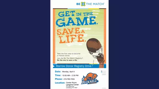 Bucknell Football to Hold Bone Marrow Donor Registry Event April 4