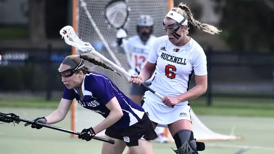 Richter's Late Goal Sends Bison Women's Lax Past Holy Cross, 10-9