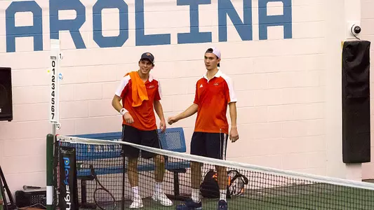 Men's Tennis Falls to #9 UNC and Wofford to Open Season