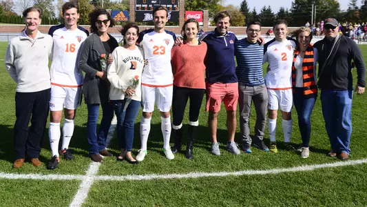 Men's Soccer Clinches Playoff Spot with 0-0 Tie Against Boston U. on Senior Day