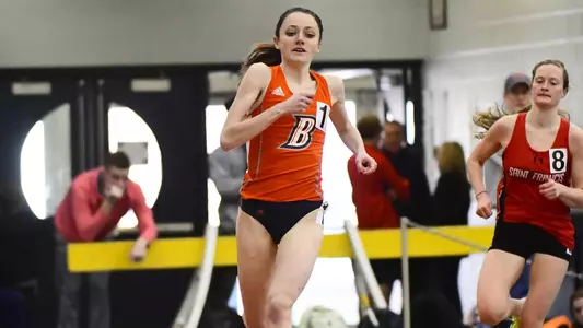 Bison Women Set Program and League Record in 4x8 Relay at PL Championships