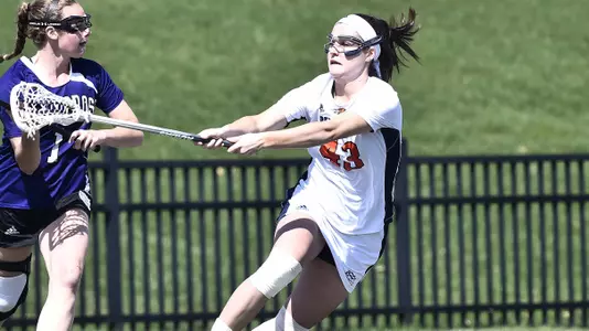Women's Lax Rides 9-Goal First Half to 14-10 Win at Monmouth