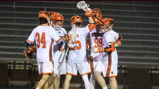 Celebration of Grayson Burns's first goal