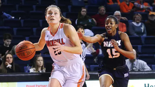 Women's Basketball Falls to Navy in PL Semifinals, 68-62