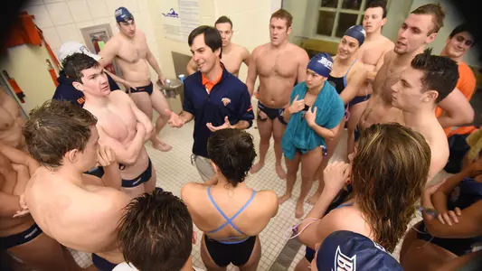 Dan Schinnerer addresses the team