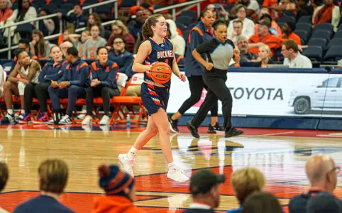 Women's Basketball Falls in PL Quarterfinals to Lehigh, 63-55 Image