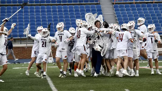 The Bison celebrate their win over Penn State