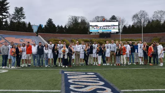 The Bison men's lacrosse seniors